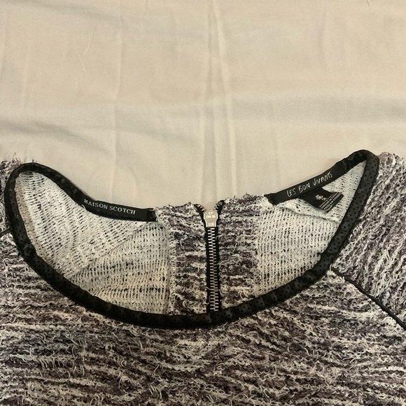 Scotch & Soda Tweed 3/4 Sleeve Round Neck Tunic Top 2 S Academia Casual - Picture 9 of 9